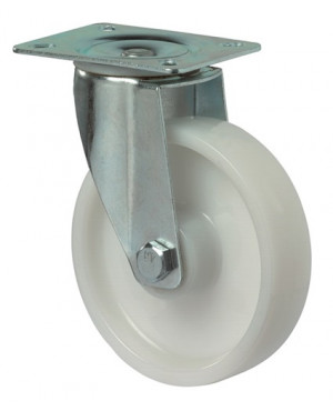 Lenkrolle D.125mm Trgf.175kg Ku.Platte L105xB80mm