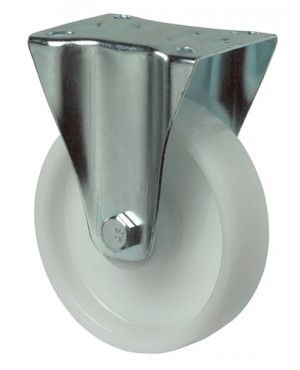 Bockrolle D.100mm Trgf.125kg Ku.Platte L104xB80mm