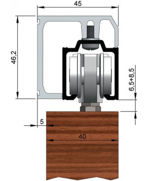 Abdeckkappenpaar Alu.VA Eff.elox.z.Aufkl.B.44,5 mm H.46,2 mm HELM