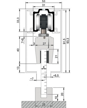 Abdeckkappenpaar Alu.VA Eff.elox.z.Aufkl.beids.B.53 mm H.91,5 mm HELM