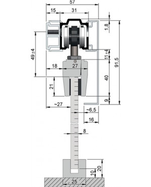 Abdeckkappenpaar Alu.VA Eff.elox.z.Aufkl.B.56,5 mm H.91,5 mm HELM