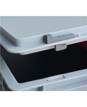 Schiebeverschluss grau f.Transport- u.Stapelbehälter 10 St./Beutel