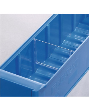 Trennw.f.Regalkasten B.183mm Styrolux transp.10St./Btl.PROMAT