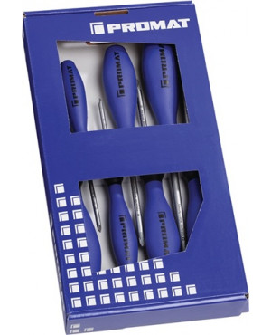 Schraubendrehersatz 7 tlg. Schlitz/PH/PZD Rundkl. 3K-Heft m. Größenleitsystem