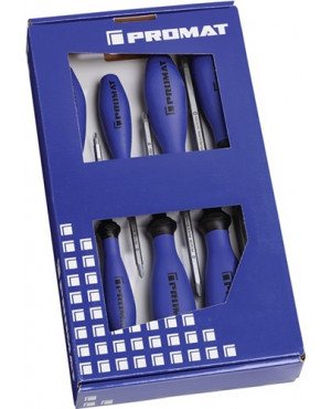 Schraubendrehersatz 7 tlg.Schlitz/PH/PZD 6-KT.Kl./Ansatz 3-K-Heft m. Größenleits