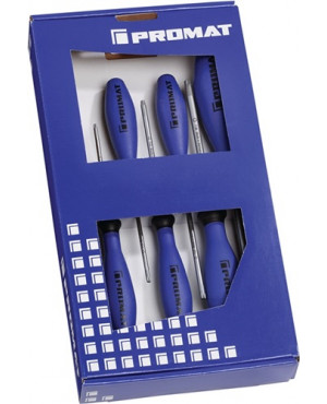 Schraubendrehersatz 6 tlg. TX 10-TX40 Rundkl. 3 K-Heft m. Größenleitsystem