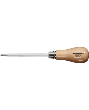 Vorstecher Rundklinge 6x190mm m.Holzheft/Schlagkappe durchgehende Klinge