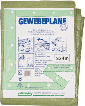 Gewebeplane Multi Tarp Stand.B.3000xL.5000mm m.Aluminiumösen olivgrün
