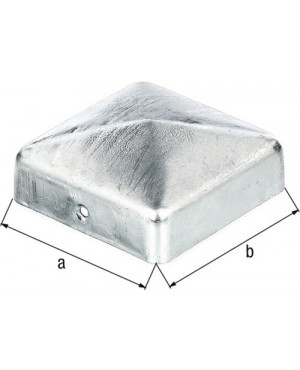 Pfostenkappe 70x70mm eck.flache Form TZN GAH