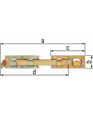 Doppeltorüberwurf L/R verwendbar 423x70x180x333mm Loch-D.5mm 12 GAH