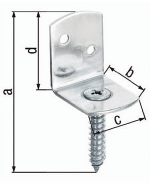 Flechtzaunhalter 83x32x30x38mm VA ma L-Form SB-verpackt GAH
