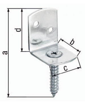 Flechtzaunhalter 83x32x30x38mm VA ma L-Form GAH