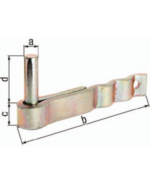 Kloben z.Einmauern 16x164mm galv.gelb verz.GAH