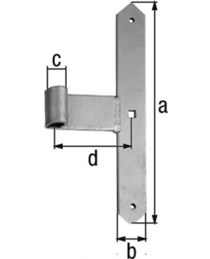 Tor-Mittelband 300x40x105mm STA TZN 5mm GAH