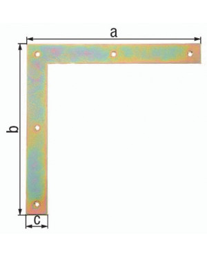 Tor-Winkel B.40mm L.300 x 300mm STA galv.gelb verz.GAH