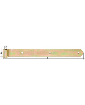 Ladenband L.500x16x45mm S.5mm D.16mm STA galv.gelb verz.rd GAH