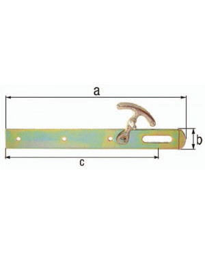 Überfalle L.250x30mm B.30mm STA galv.gelb verz.m.Hak.GAH
