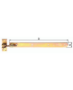 Ladenband B.40mm L.660x40mm S.5mm STA galv.gelb verz.verstellb.um 30mm GAH