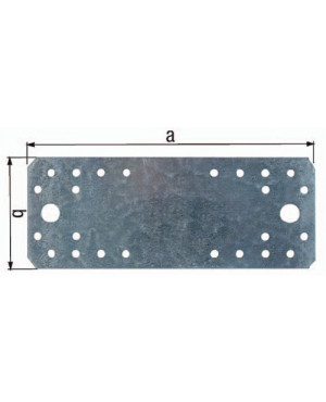 Flachverb. EN 14545:29-2 L.175mm B.65mm S.2,5mm STA sdmverz. Anz. Löcher 2/24