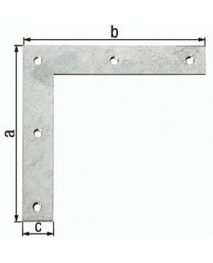 Eckwinkel L.120x120mm B.20mm S.1,5mm STA sendzimirverzinkt GAH