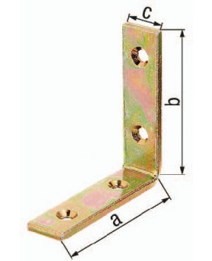 Balkenwinkel L140x140mm B.20mm schmal STA roh