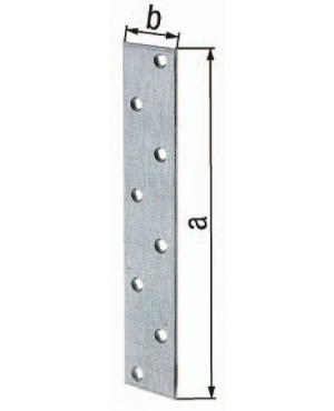 Flachverb. L.170mm B.30mm S.3mm STA sendzimirverzinkt Anz. Löcher 8 GAH