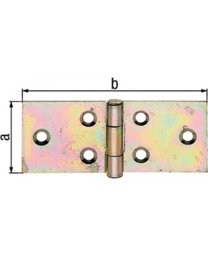 Tischband H.203mm B.geöffnet 44mm S.2mm STA galv.gelb verz.GAH