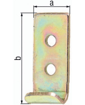 Schließhaken f. Kistenverschlüsse L.30 B.12 S.1,5mm STA galv. gelb verz. ger.