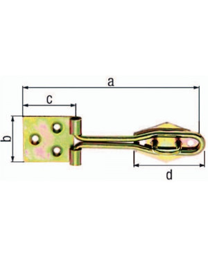 Überfalle L.120mm B.31,5mm STA galv.gelb verz.GAH