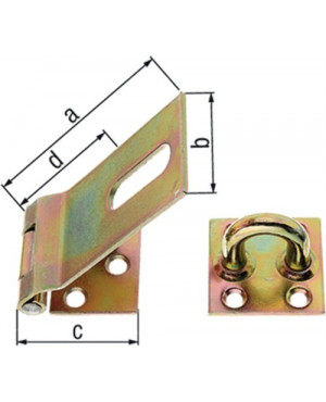 Sicherheits-Überfalle L.153x68mm B.50mm STA galv. gelb verz. GAH