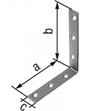 Stuhlwinkel L.100 x 100mm B.19mm S.2mm VA Loch-D.5,3mm GAH