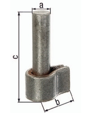 Kloben z.Anschweißen 13x24mm STA roh GAH