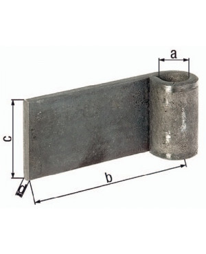 Anschweißband 20x100x60x8mm STA roh GAH