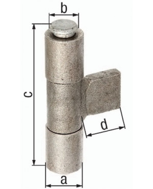 Anschweißband 25x15x90x25mm STA roh GAH