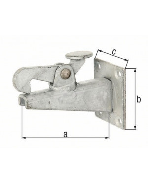 Torfeststeller 100x65x50mm STA roh TZN z. Anschr. GAH