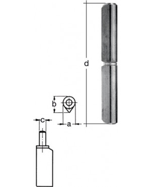 Profilrolle Band-L.80mm STA blk Stift-D. 7mm GAH