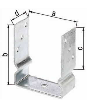 U-Pfostenträger ETA-10/0210 91x150x100x60mm TZN z.Aufschr.GAH