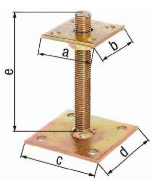 I-Pfostenträger 70x70x100x100x150mm STA roh galvanisch,gelb verz.GAH