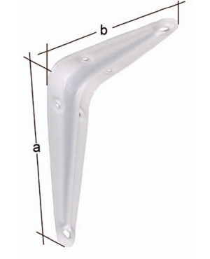 Konsole L.100mm H.125mm STA weiß lack.Trgf.39kg GAH