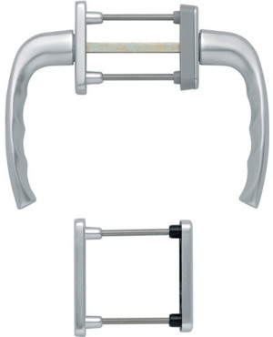 Balkongarnitur NY 0810/961N/U10/… Alu.F1 63-73mm 4-KT.7mm HOPPE