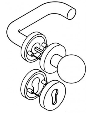 Rosettengrt.111R03.133 Ku.33 rd.PZ DIN L/R KGL D/K HEWI