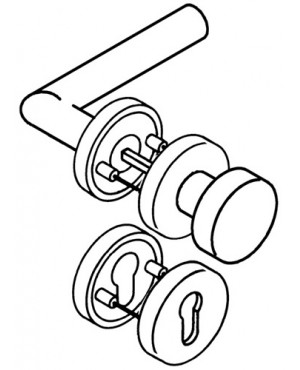 Rosettengrt.162XAB03.237 VA XA rd.PZ DIN L/R fl.D/K HEWI