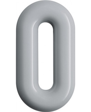 Hausnummer Ziffer 0 Spezial-Polyamid 97 lichtgrau 165mm D.33mm HEWI