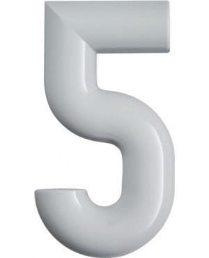 Hausnummer Ziffer 5 Spezial-Polyamid 90 tiefschwarz 165mm D.33mm HEWI