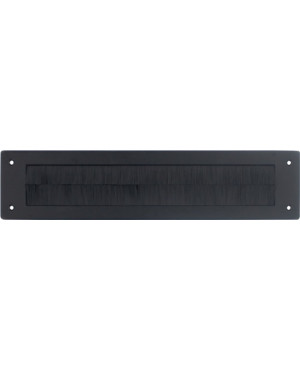 Briefeinwurf 4015 VA schwarz eck.m.Bürstenleiste 76mm 340mm