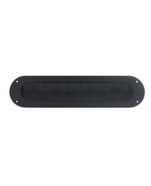 Briefeinwurf 4015 VA schwarz ov.m.Bürstenleiste 80mm 340mm