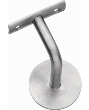 Handlaufträger VA ma D.Wandplatte 60mm ger.Auflage