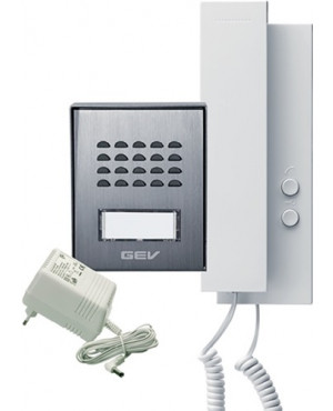 Audio-Türsprechanlage CAS 88306 1-Familienhaus weiß/anthrazit Alu./Ku. GEV