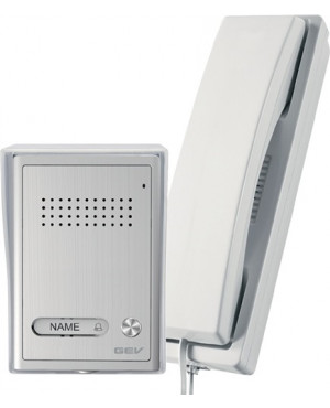 Audio-Türsprechanlage CAC 87347 1-Familienhaus weiß/Alu. Ku. GEV