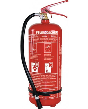 Pulverfeuerlöscher FLP 087 6kg Brandkl.34 A 183 B C m.Manometer,m.Halter